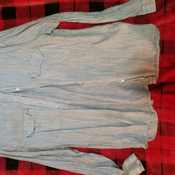 Gap Boyfriend Striped Long Sleeve Shirt - Picture 1 of 2